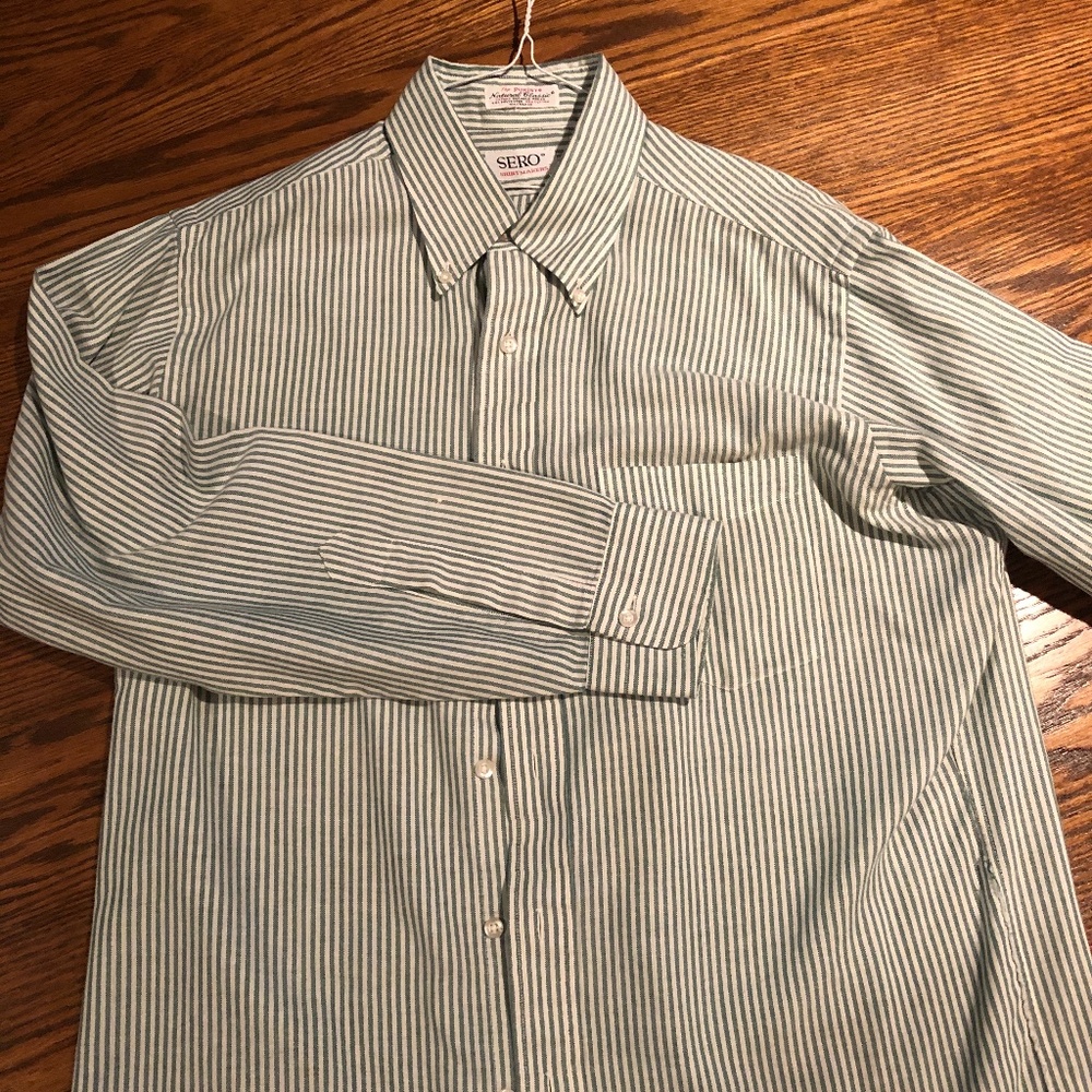 Vintage green pinstripe shirt